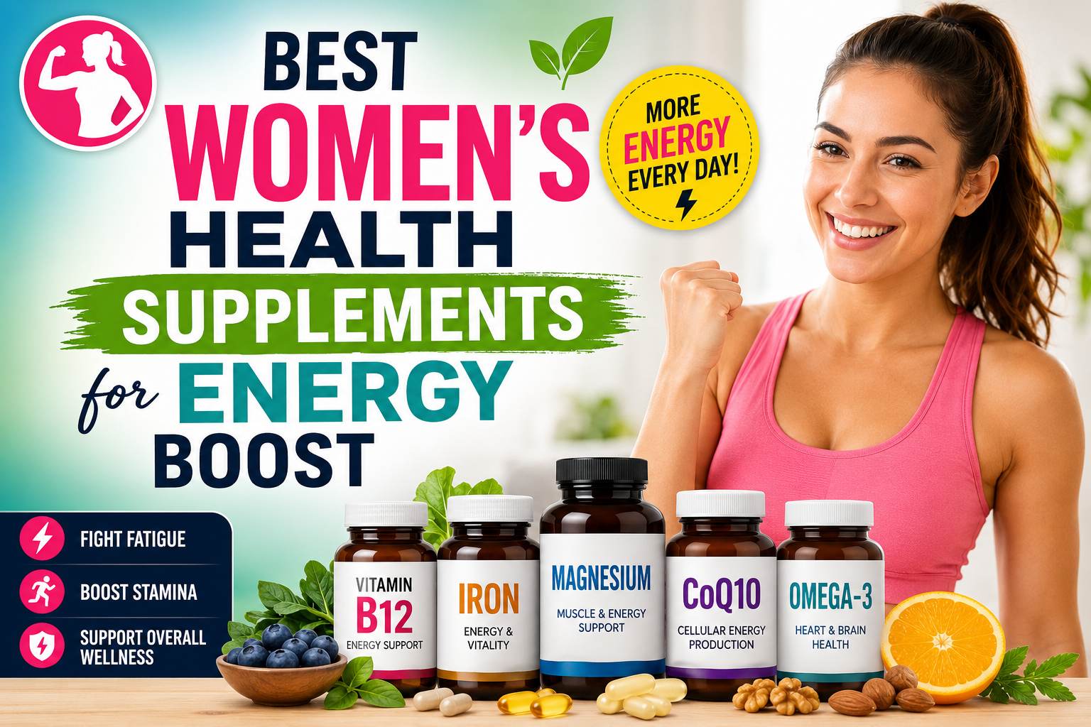 Best Women's Health Supplements for Energy Boost