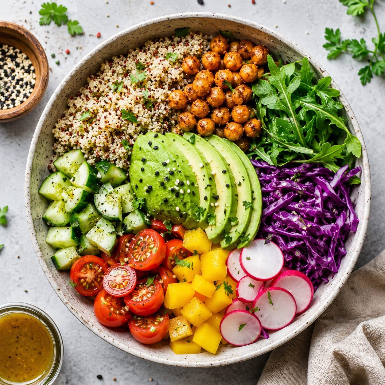 A balanced, fiber-rich lunch bowl.