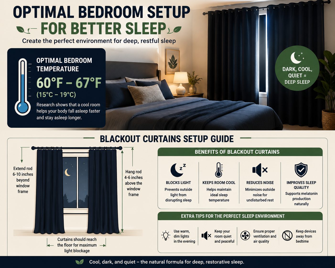 The ideal bedroom temperature setup for deep sleep