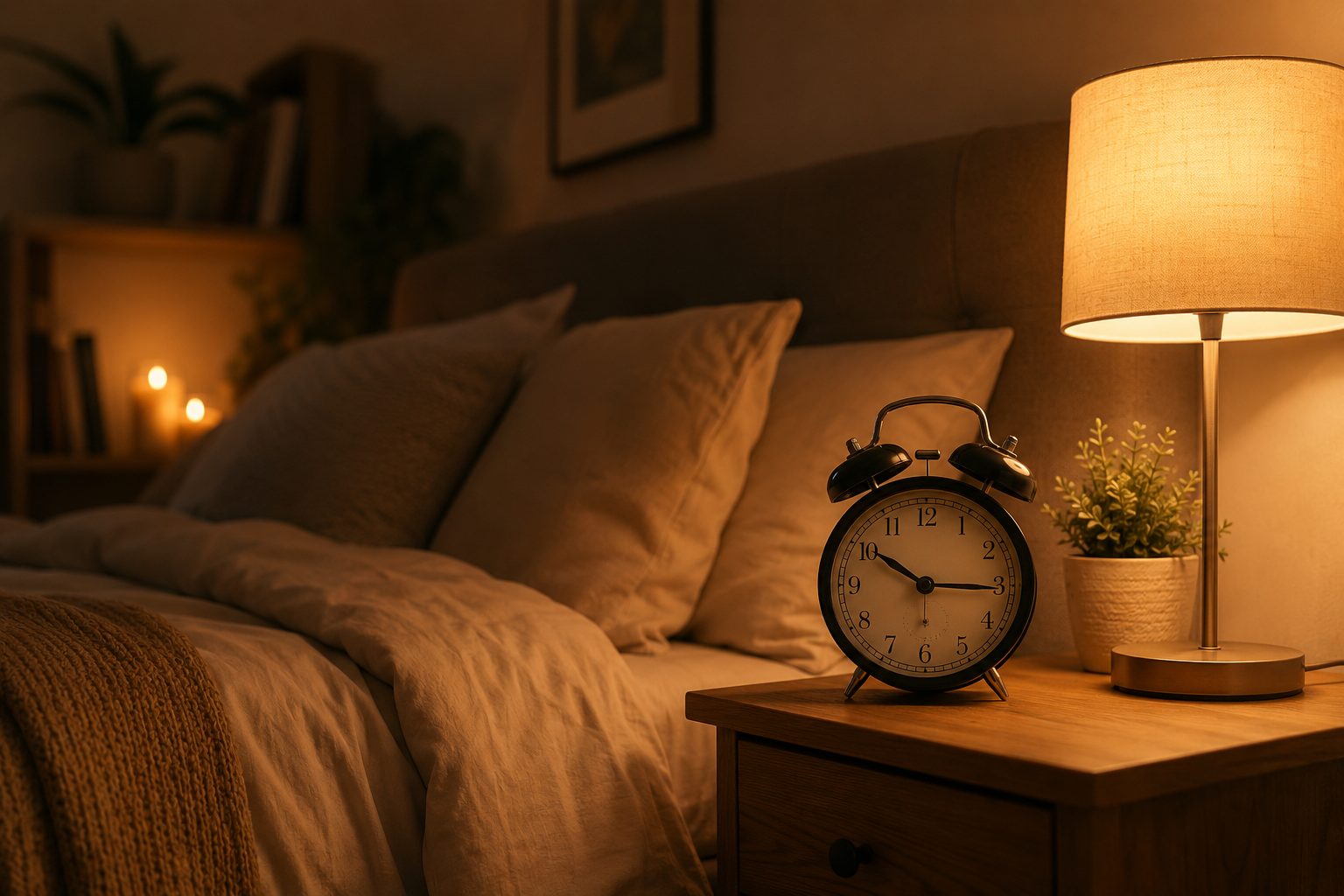 how to improve sleep quality naturally in a relaxing bedroom